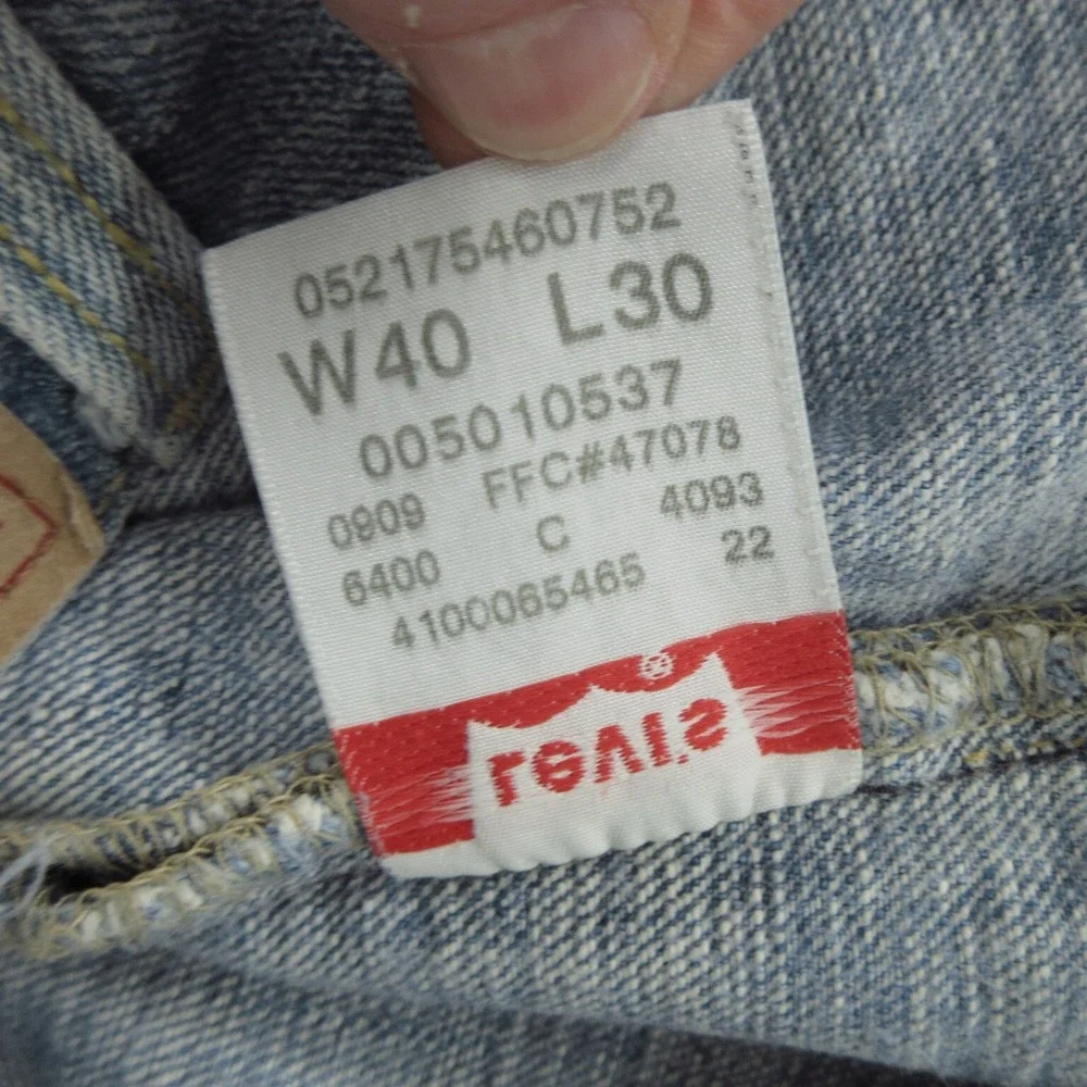 Levi's 501 Men's Straight Jeans 40x28 Blue Denim 100% Cotton Mexico 2009